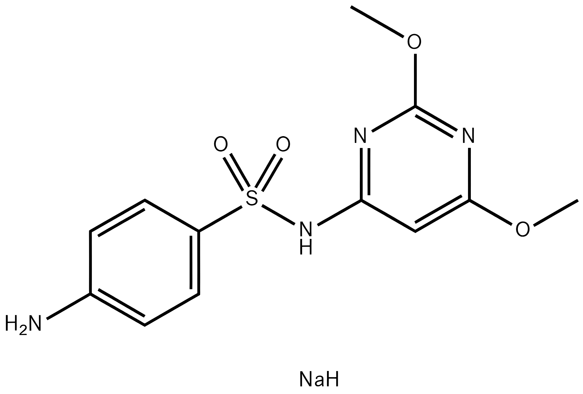 Sulfamonomethoxine Sodium structure
